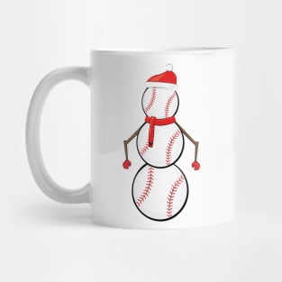 Funny Christmas Baseball Snowman Mug